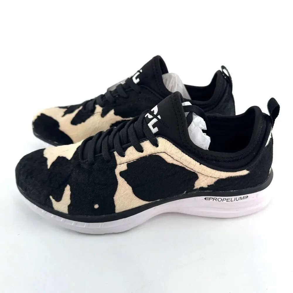 APL Women's Deep Brown White Cow Iconic Phantom Sneakers Size 6.5